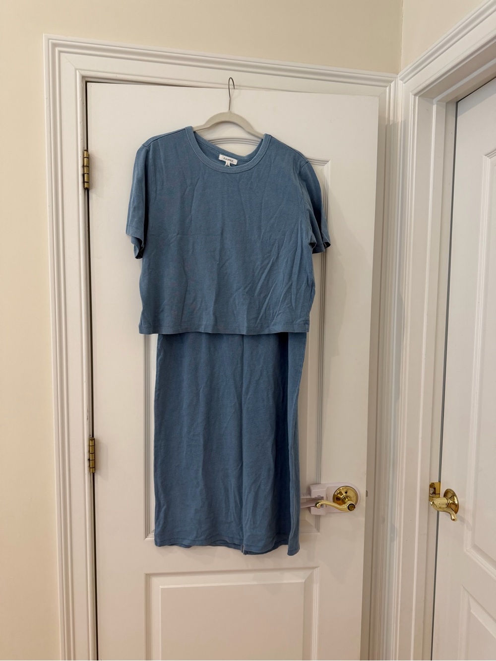 Z Supply Dusty Blue Tee & Dress Set - Size Large